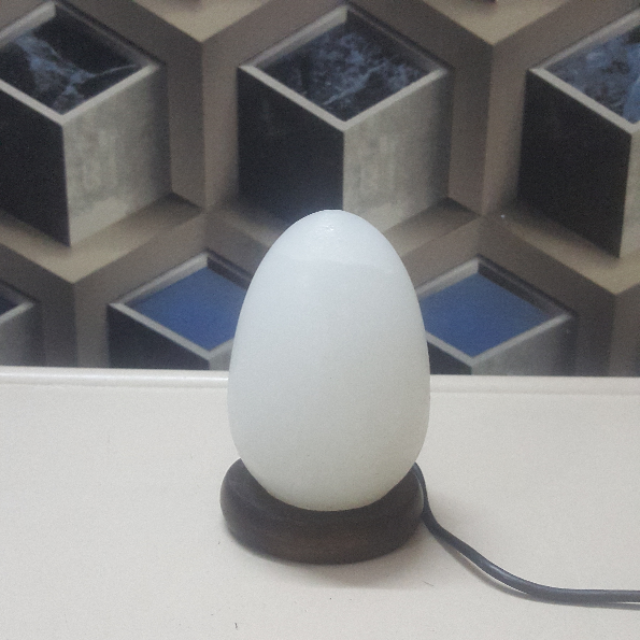 himalayan usb egg lamp (white) large double led